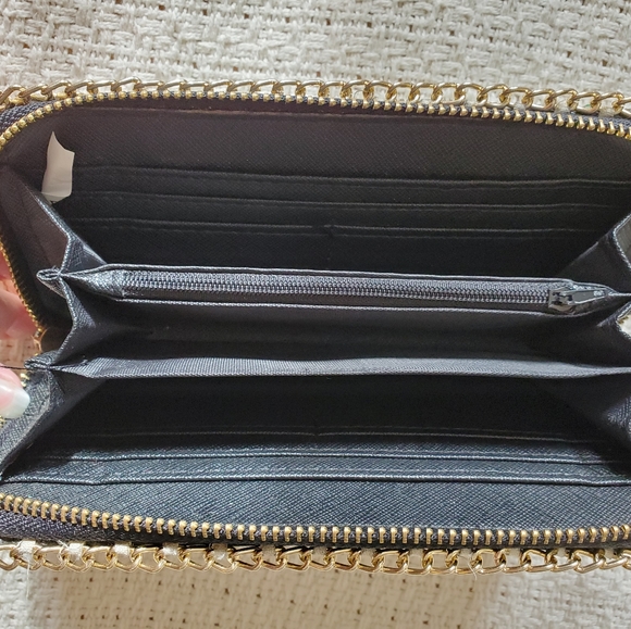 Parfum N' 5 off brand bejeweled bedazzled sparkling zipper wallet. - Picture 3 of 3